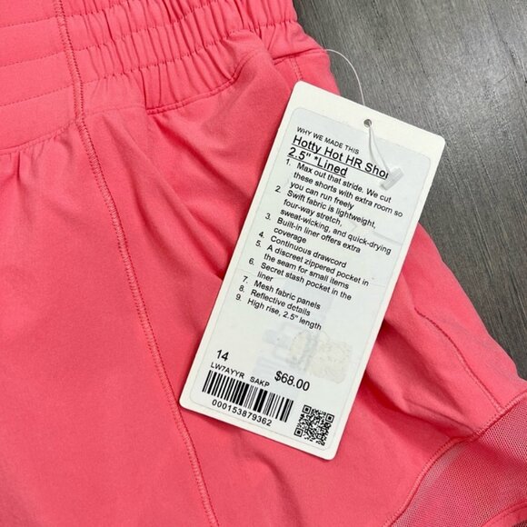 Lululemon Hotty Hot High-Rise Short 2.5" Sakura Pink - Picture 6 of 9